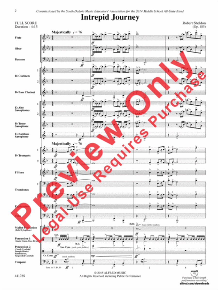 Intrepid Journey Concert Band scores gallery preview page 3