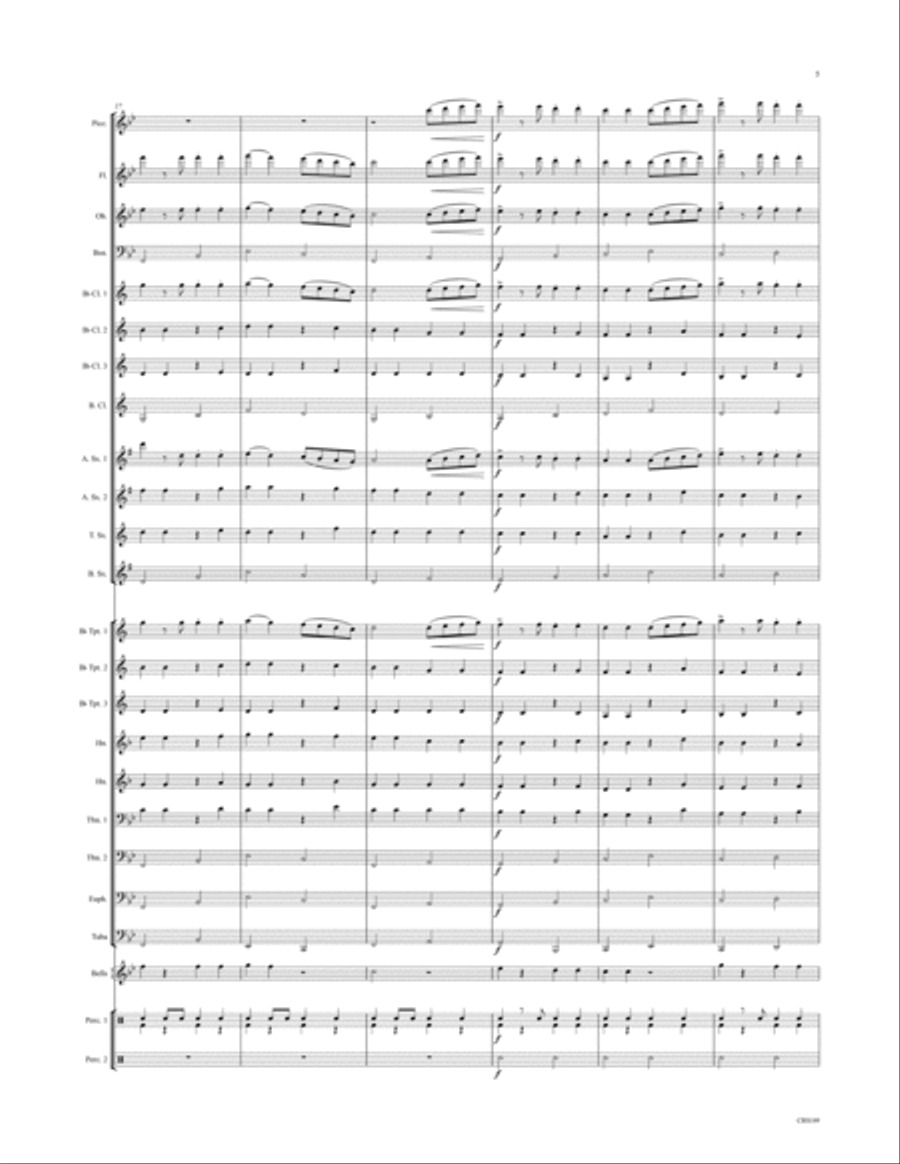 Evergreen March Evergreen March Concert Band scores gallery preview page 5