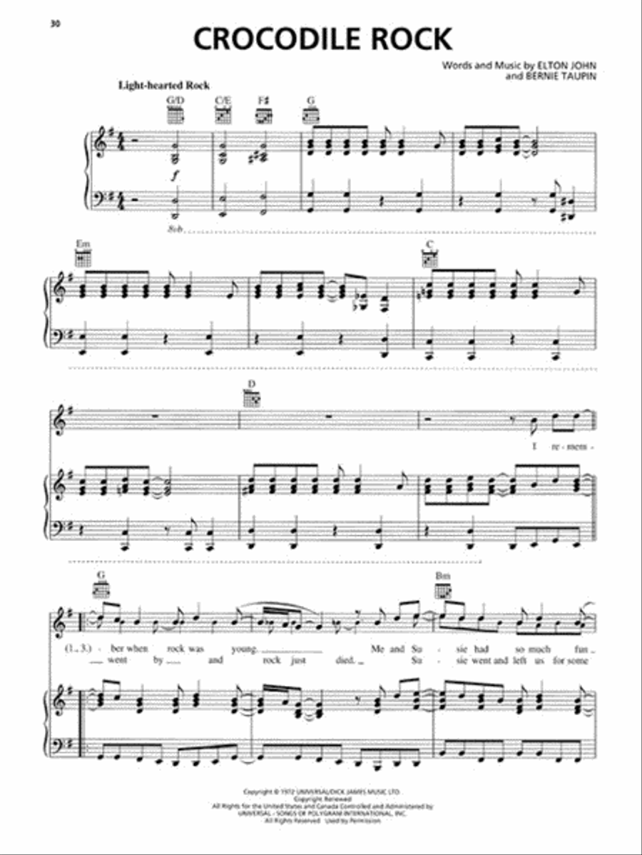 Elton John – Greatest Hits 1970-2002 Piano, Vocal, Guitar scores gallery preview page 4