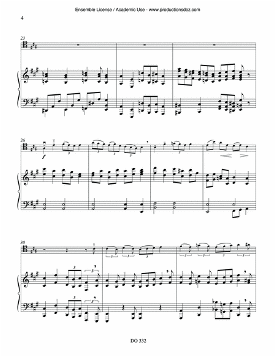 Trois pièces pour violoncelle et piano Piano Accompaniment scores gallery preview page 4