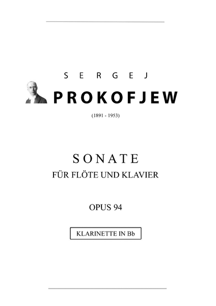 Prokofiev Flute Sonata for Clarinet, Op. 94