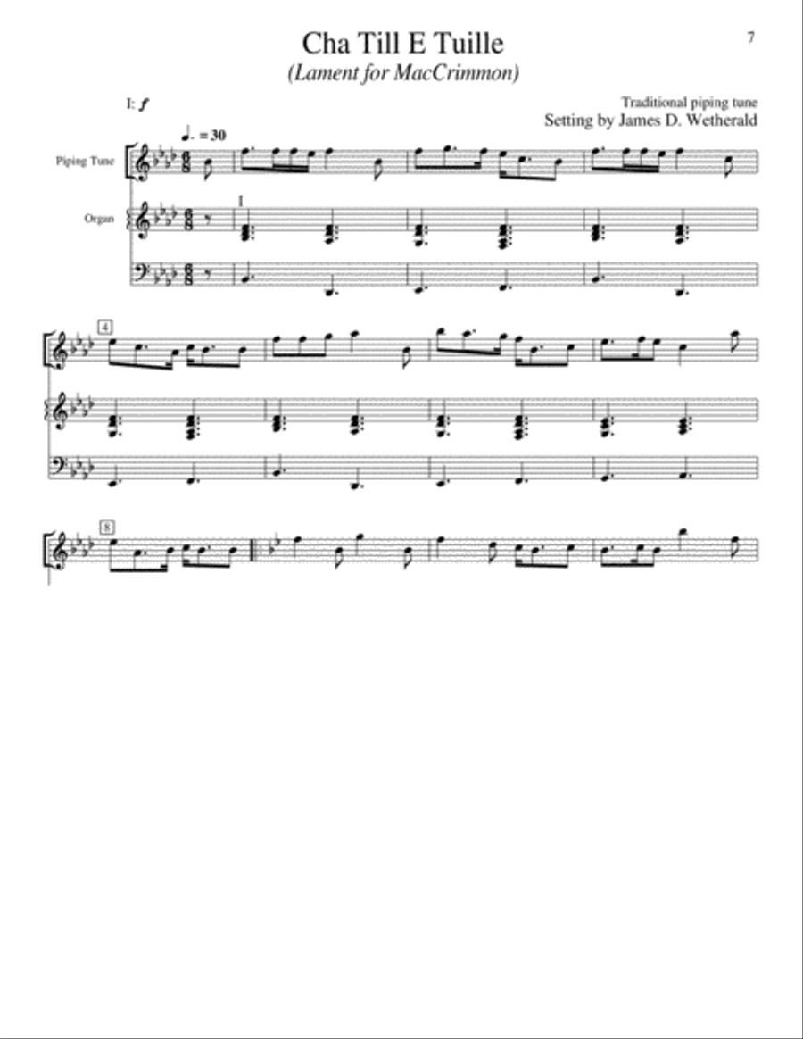 Highland Cathedral Bagpipe scores gallery preview page 5