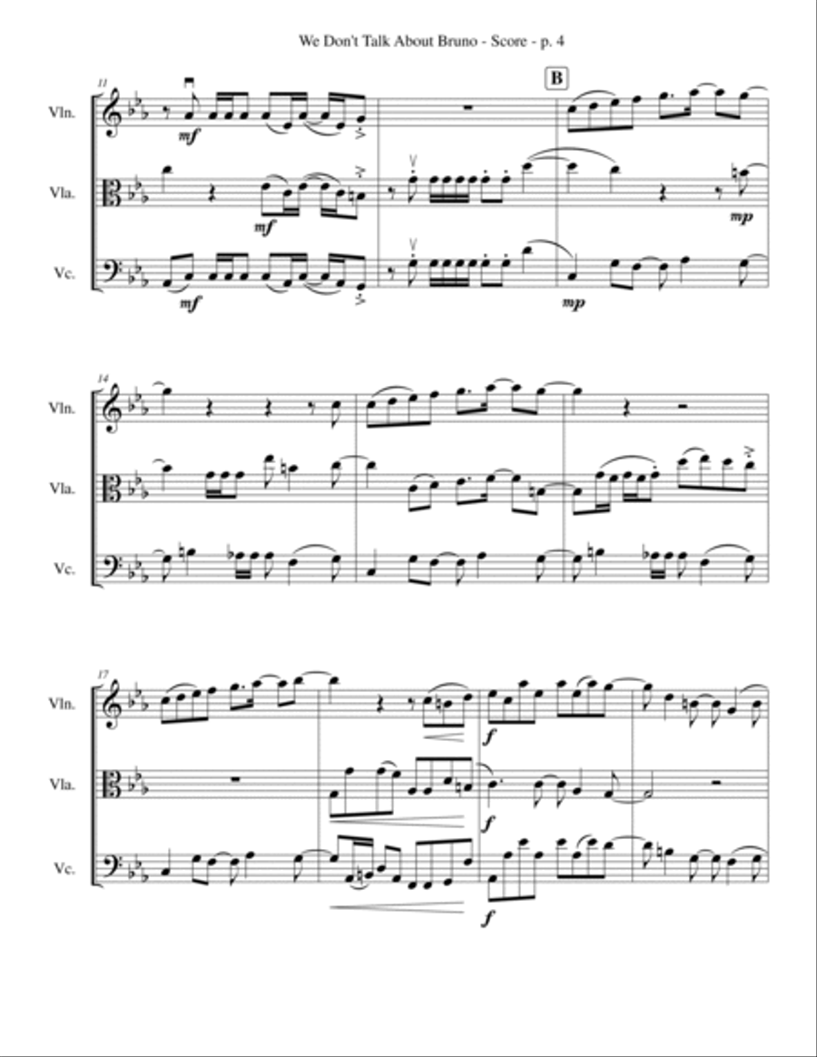 We Don't Talk About Bruno Bassoon scores gallery preview page 4