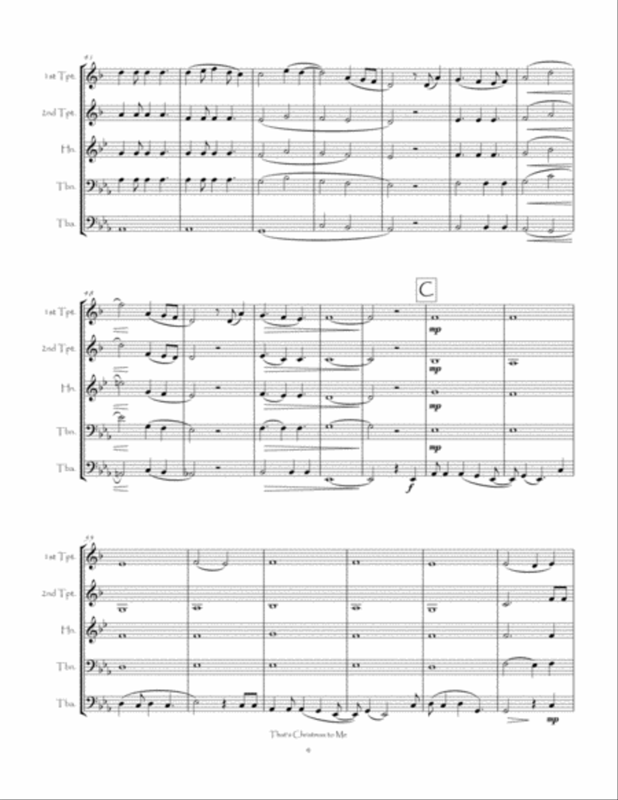 That's Christmas to Me That's Christmas to Me Brass Quintet scores gallery preview page 6