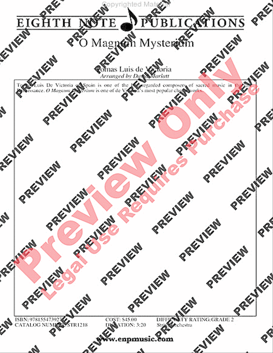 O Magnum Mysterium String Orchestra scores gallery preview page 3