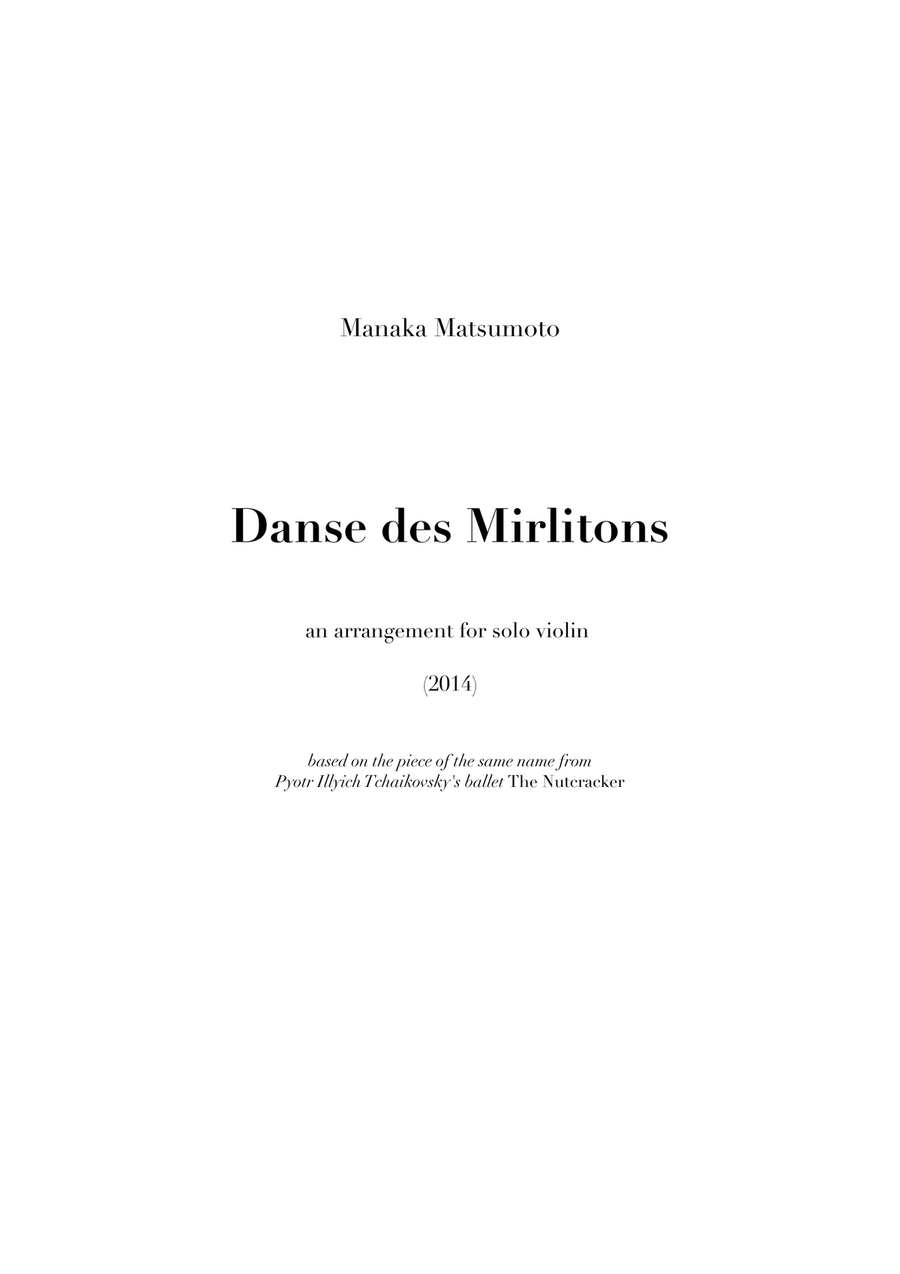 The Nutcracker - Danse des Mirlitons for solo violin Violin Solo scores gallery preview page 1