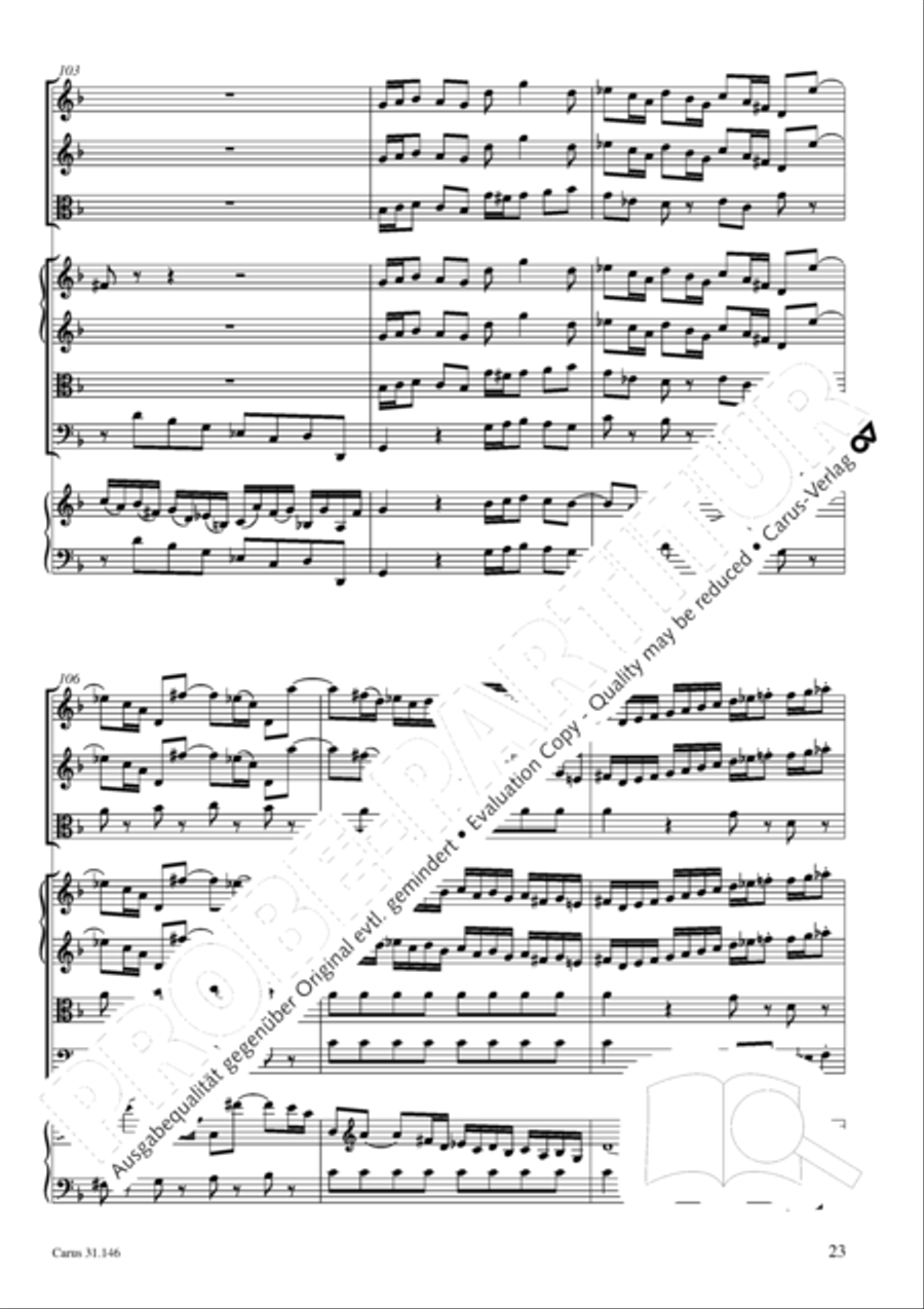 Through bitter tribulation we enter into God's kingdom (Wir mussen durch viel Trubsal in das Reich Gottes eingehen) 4-Part scores gallery preview page 24