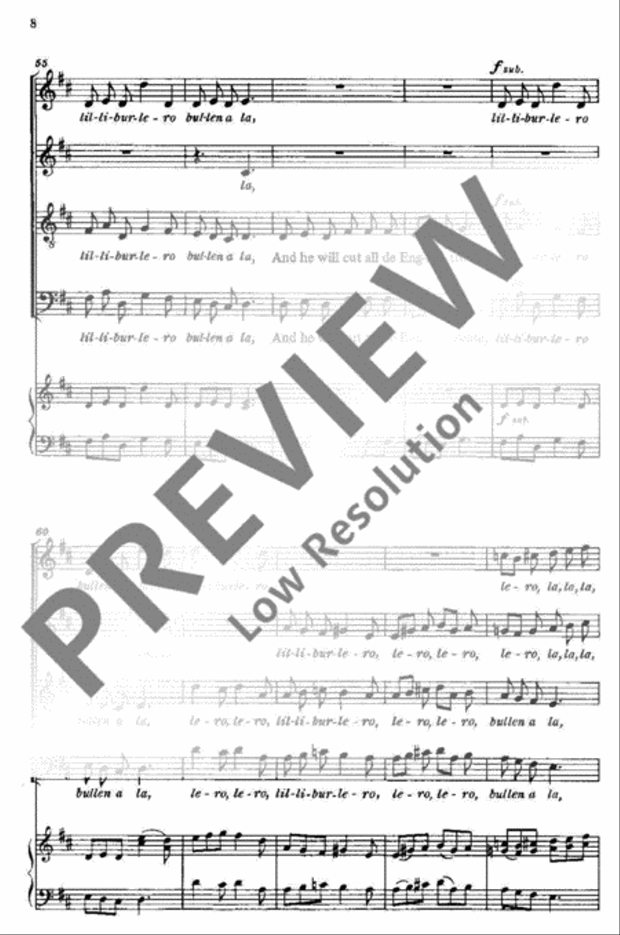 Four Songs from the British Isles 4-Part scores gallery preview page 9