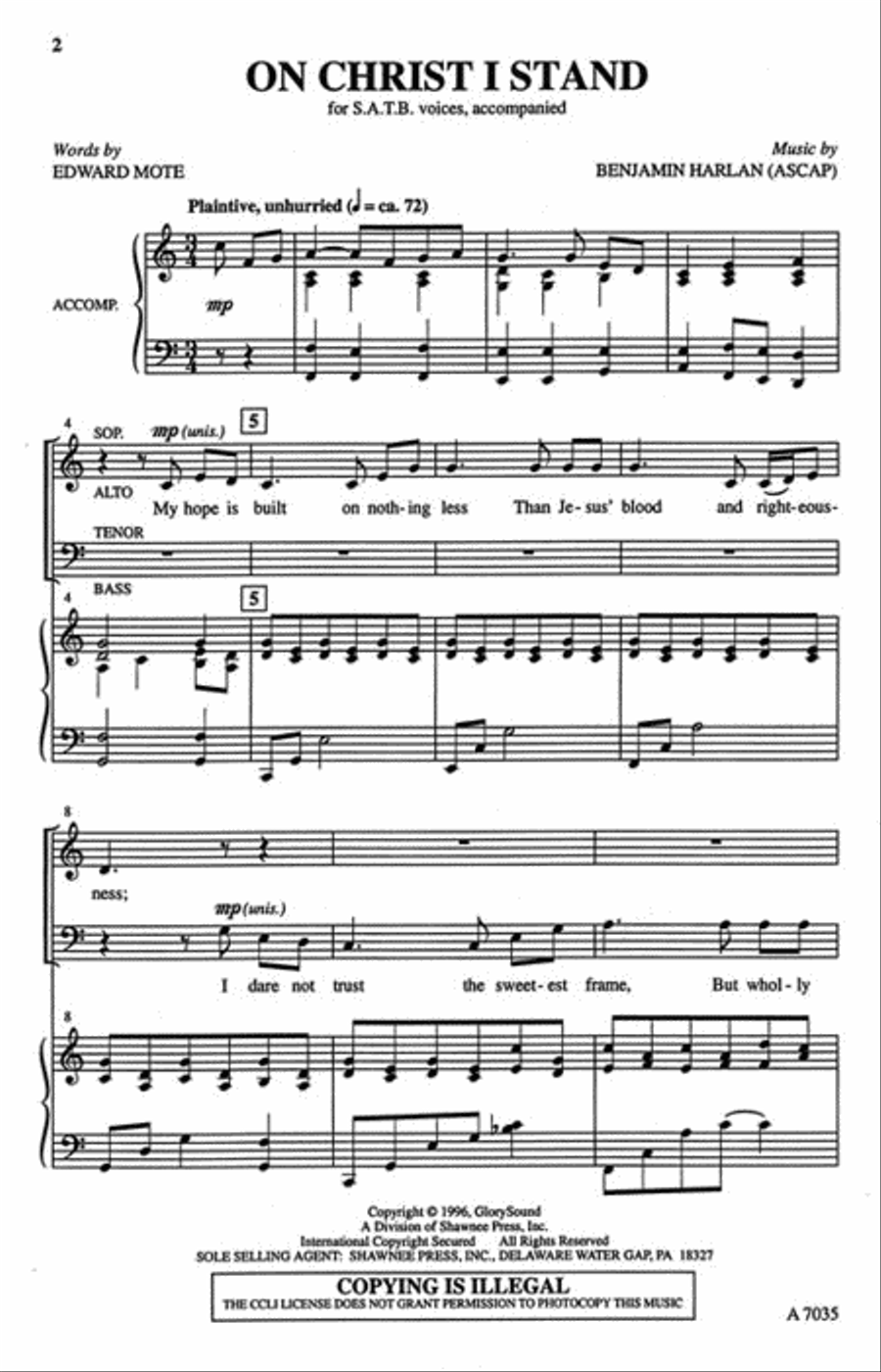On Christ I Stand 4-Part scores gallery preview page 2