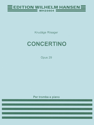 Book cover for Concertino for Trumpet and Piano Op. 29