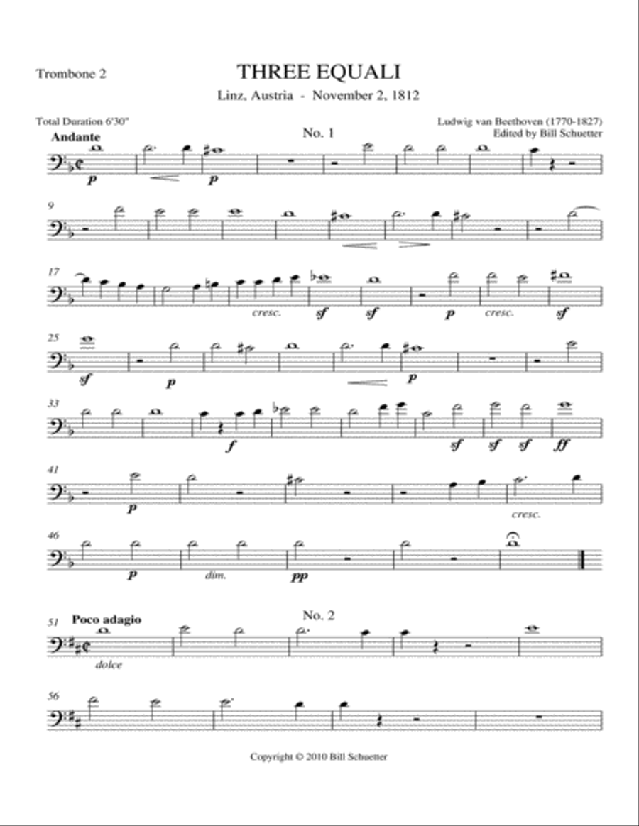 Three Equali Three Equali Trombone Quartet scores gallery preview page 6