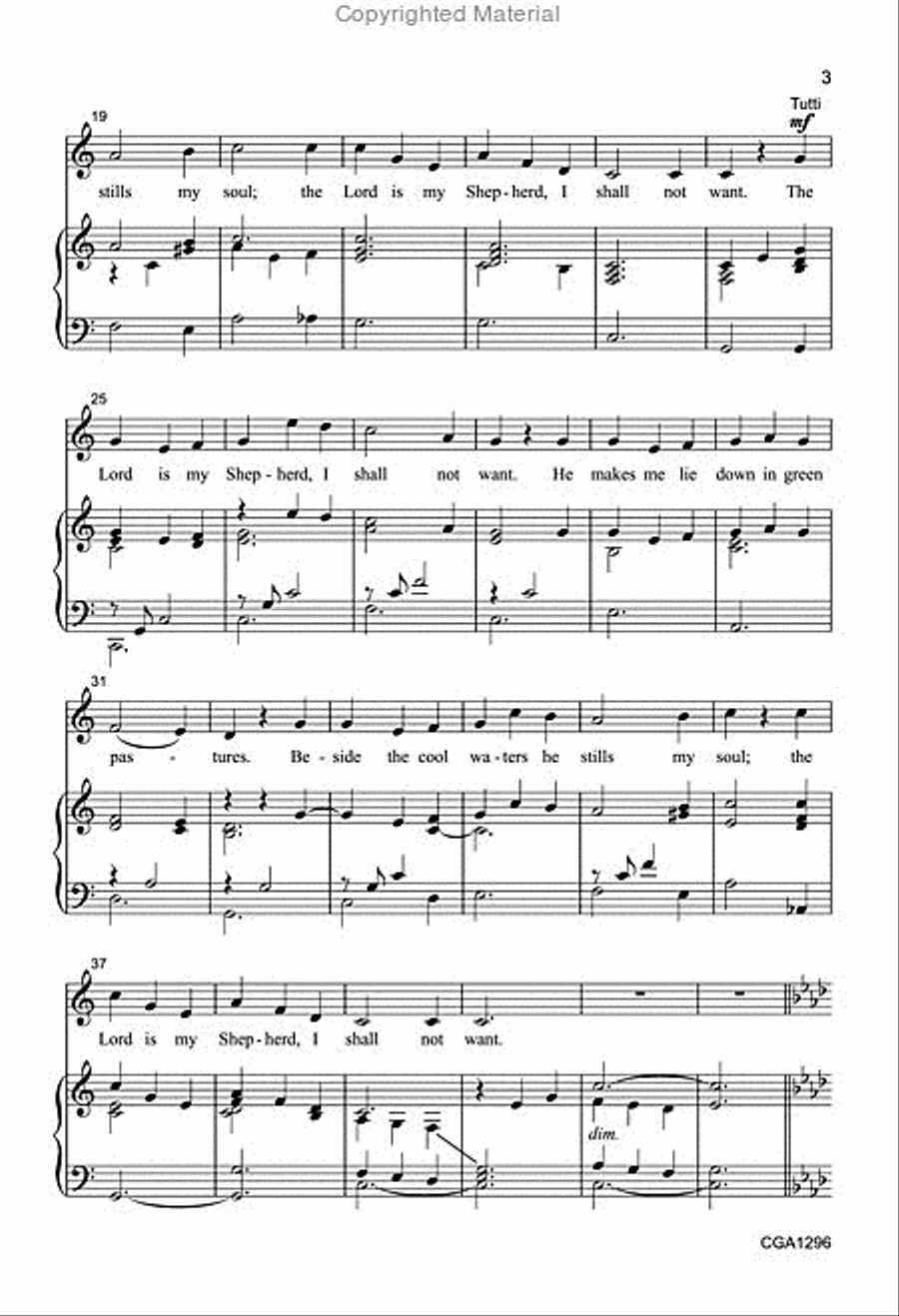 The 23rd Psalm The 23rd Psalm 2-Part scores gallery preview page 3