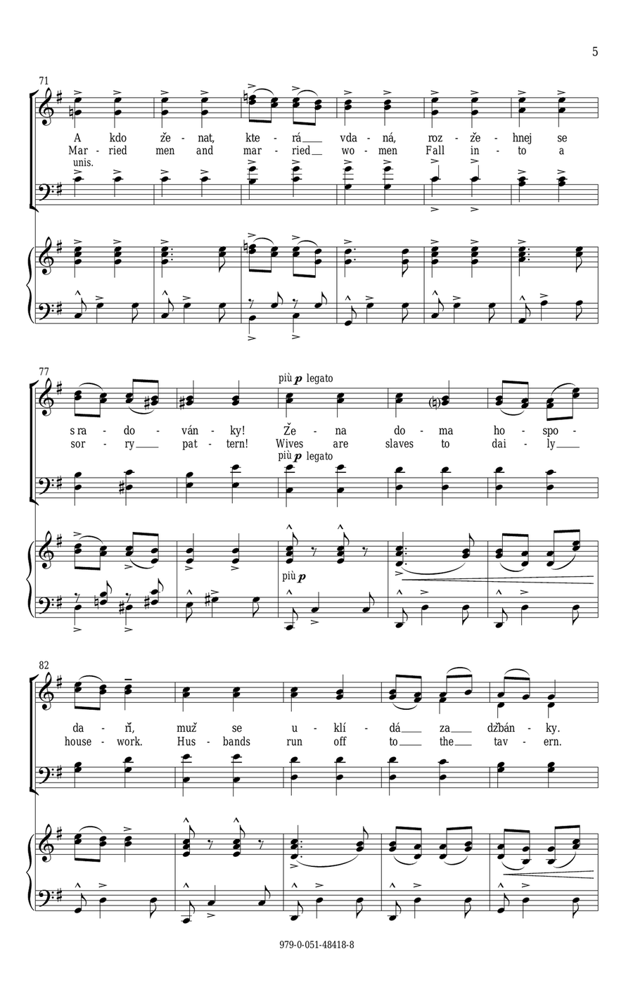 The Bartered Bride The Bartered Bride 4-Part scores gallery preview page 5