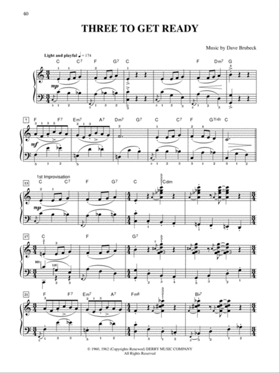 Time Out -- The Dave Brubeck Quartet Piano Solo scores gallery preview page 5
