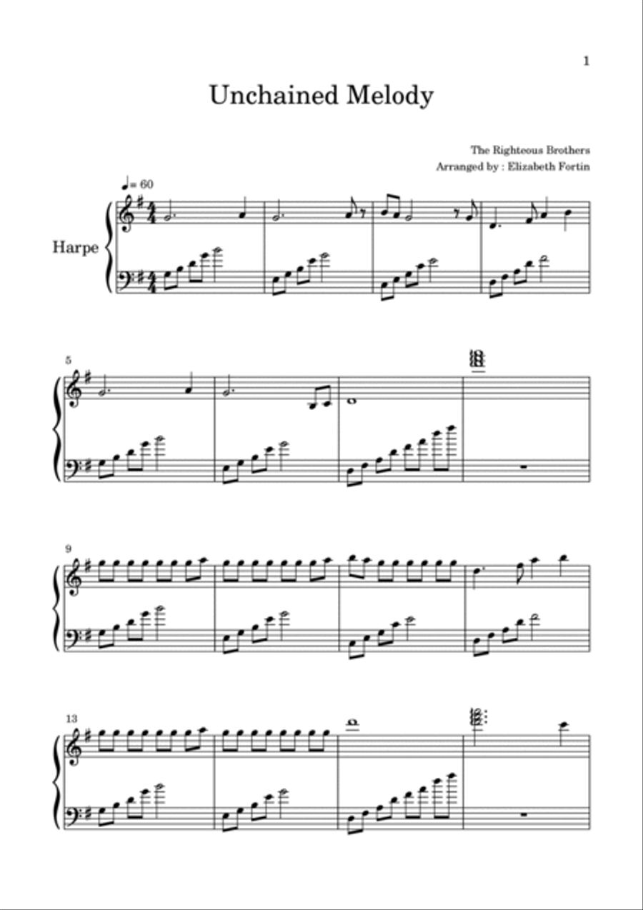 Unchained melody shop harp