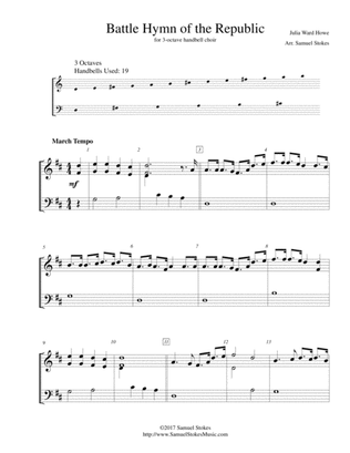 Battle Hymn of the Republic - for 3-octave handbell choir