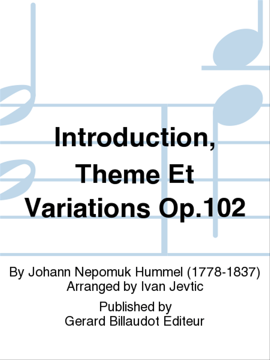Introduction, Theme Et Variations Op. 102 Chamber Music scores gallery preview page 1
