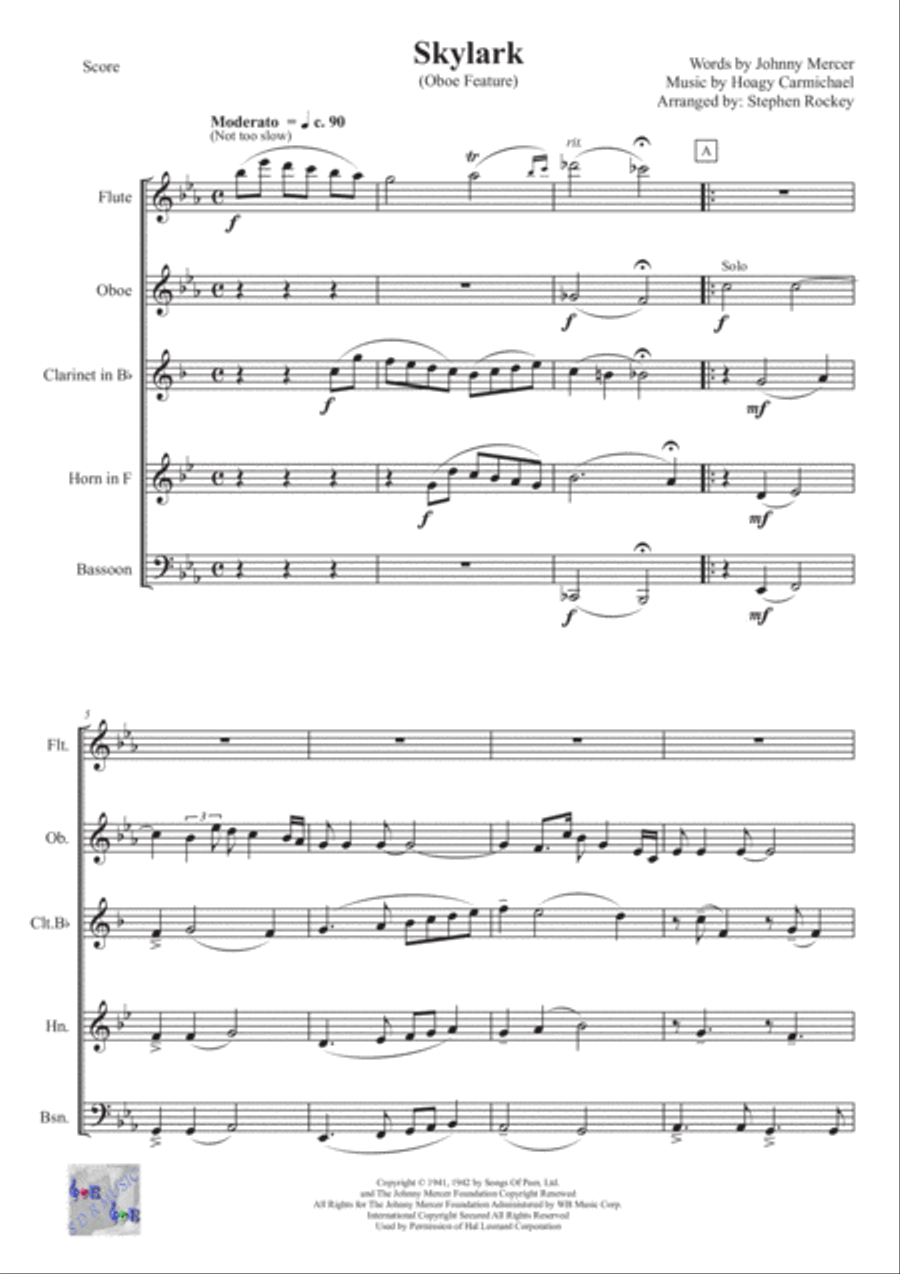 Skylark Skylark Woodwind Quintet scores gallery preview page 3