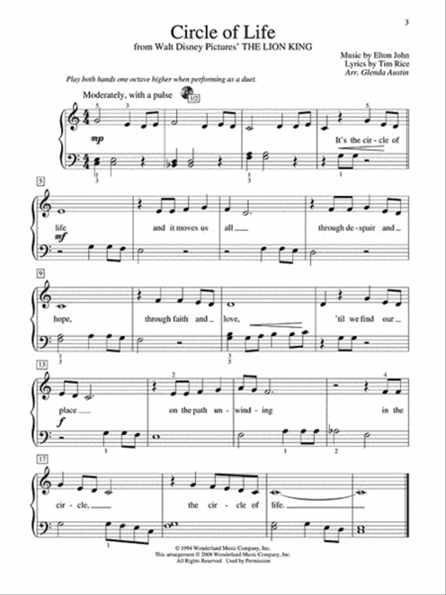 Teaching Little Fingers to Play More Disney Tunes Piano Method scores gallery preview page 3