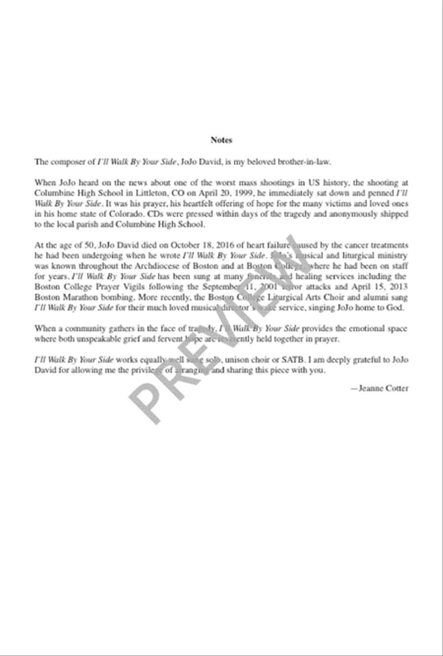 I'll Walk by Your Side 4-Part scores gallery preview page 3