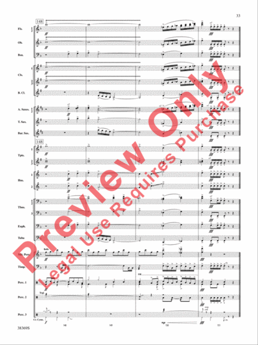 Man of La Mancha Concert Band scores gallery preview page 34