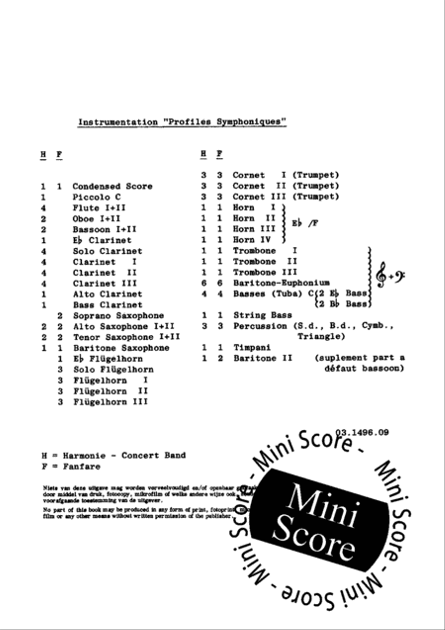 Profiles Symphoniques Concert Band scores gallery preview page 3
