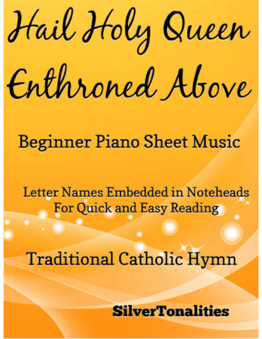 Hail Holy Queen Enthroned Above Beginner Piano Sheet Music Easy Piano scores gallery preview page 1