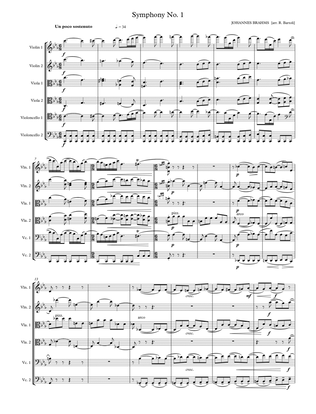 Brahms: Symphony No. 1 op. 68 First movement arr. for string sextet (score and parts)