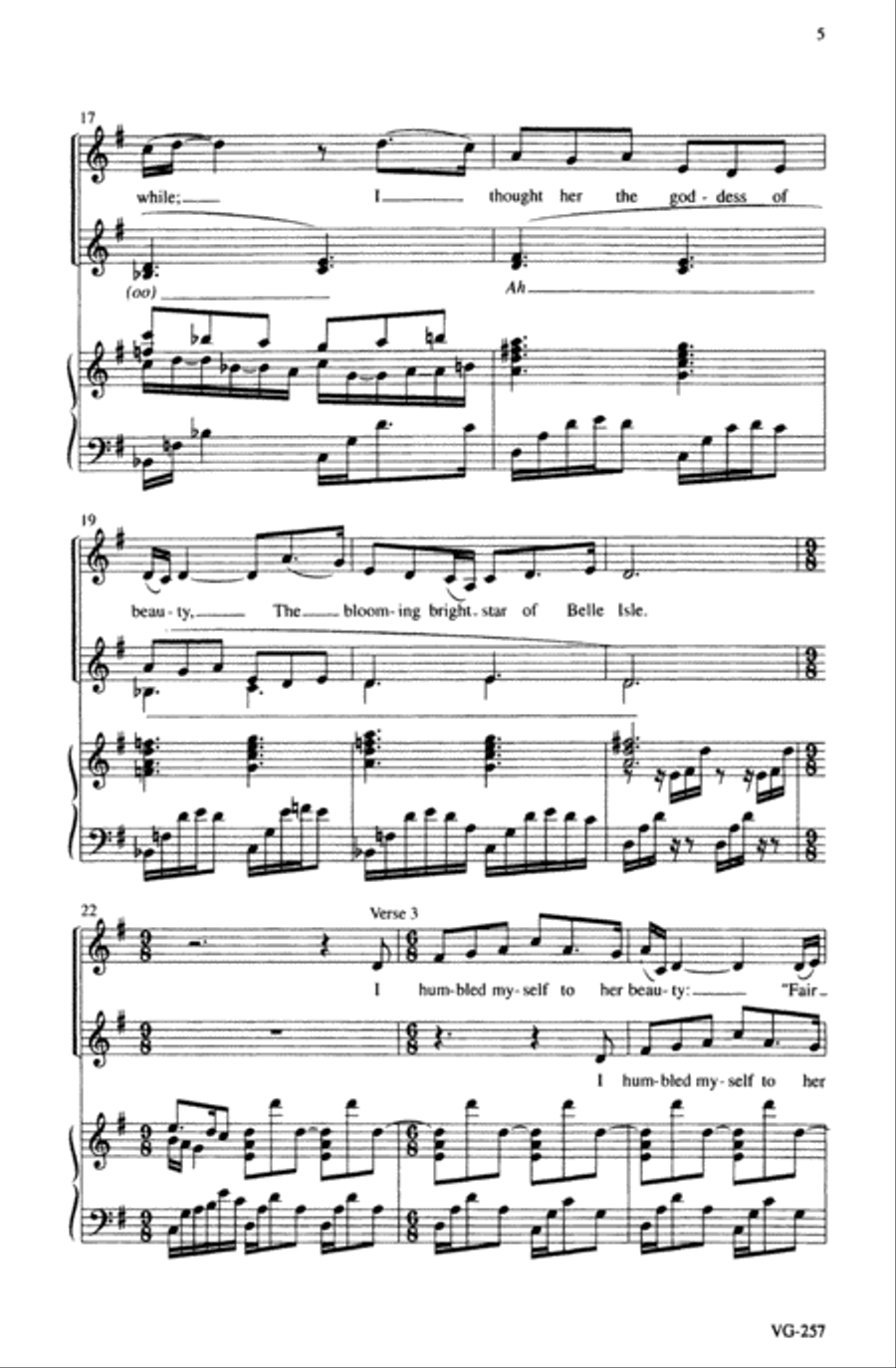 Blooming Bright Star of Belle Isle Women's Choir scores gallery preview page 5
