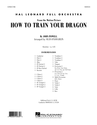 Book cover for How to Train Your Dragon - Conductor Score (Full Score)