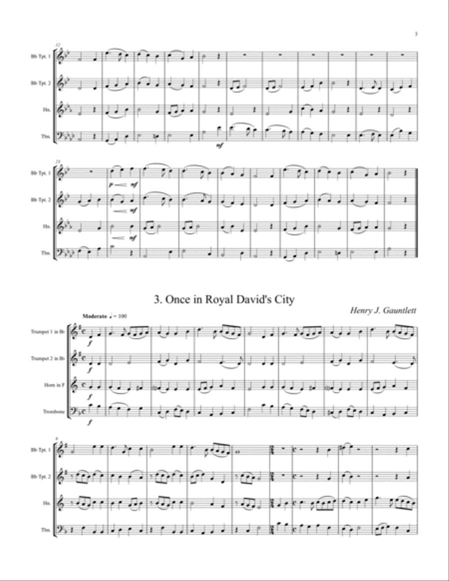 6 Christmas Quartets 6 Christmas Quartets Brass Quartet scores gallery preview page 4