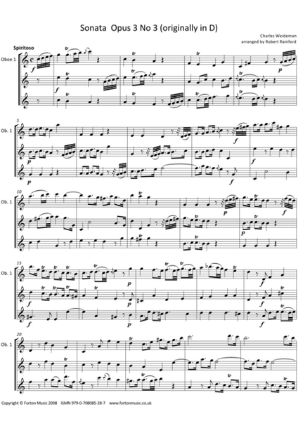 Sonata, Opus 3 no 3