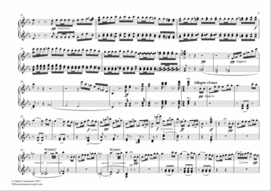Rossini: La Cenerentola (Cinderella) - Overture for Piano Duet (4 hands) Piano Duet scores gallery preview page 5