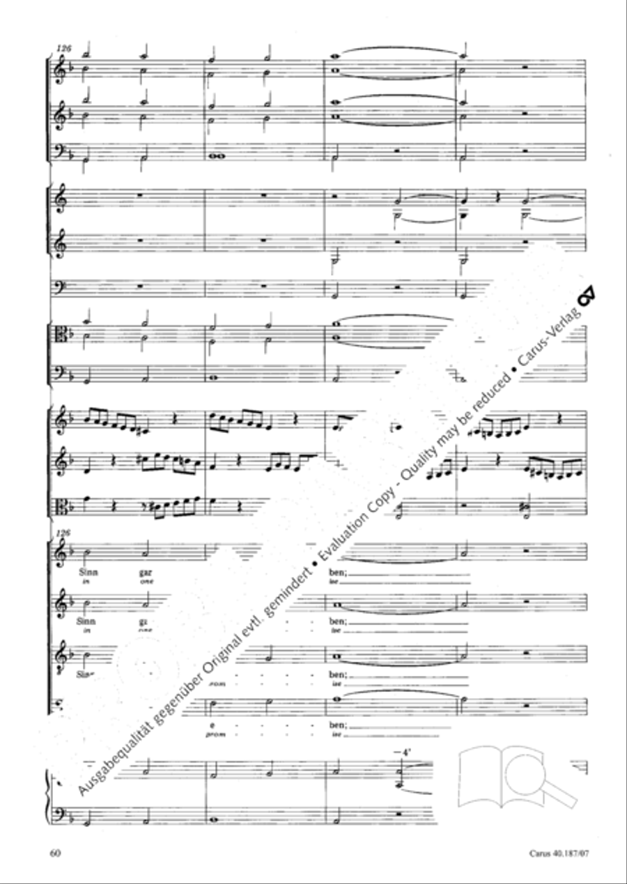 We all believe in one true God (Wir glauben all an einen Gott) 4-Part scores gallery preview page 61