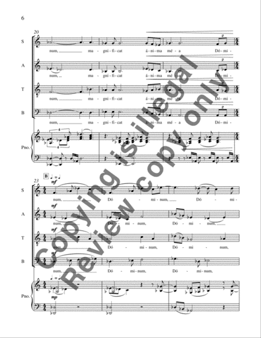 Magnificat Magnificat 4-Part scores gallery preview page 6