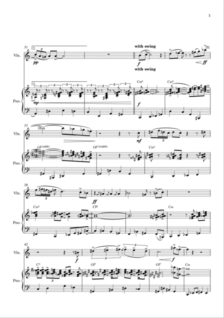 The Pink Panther Violin Solo scores gallery preview page 3