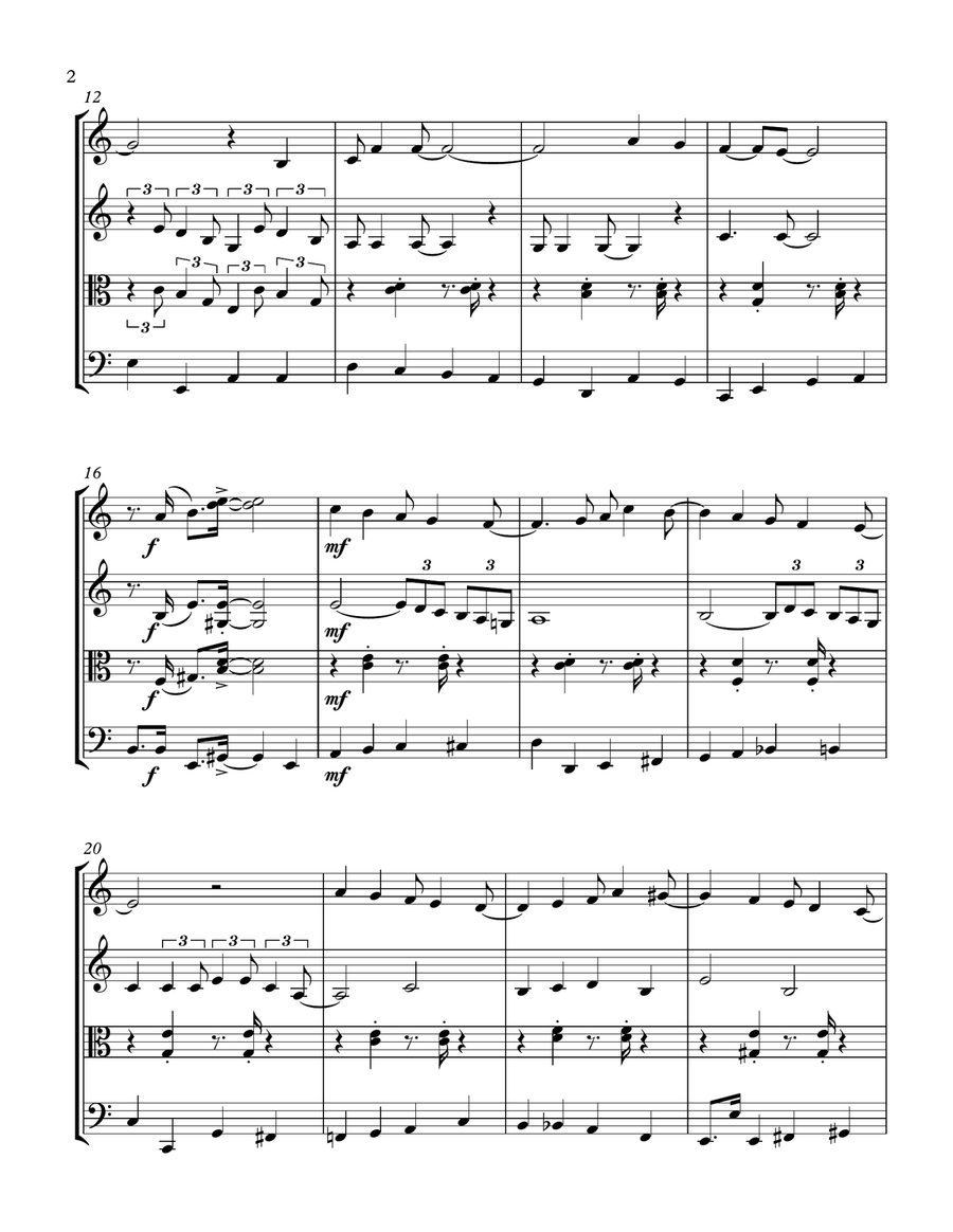 Fly Me To The Moon (in Other Words) String Quartet scores gallery preview page 3