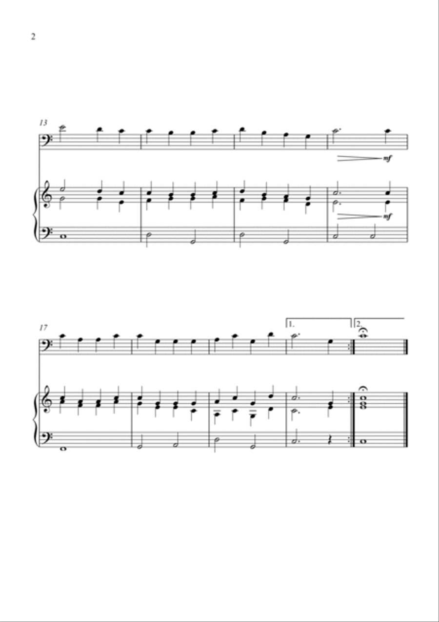 America The Beautiful - Trombone Solo and Piano Piano Accompaniment scores gallery preview page 2