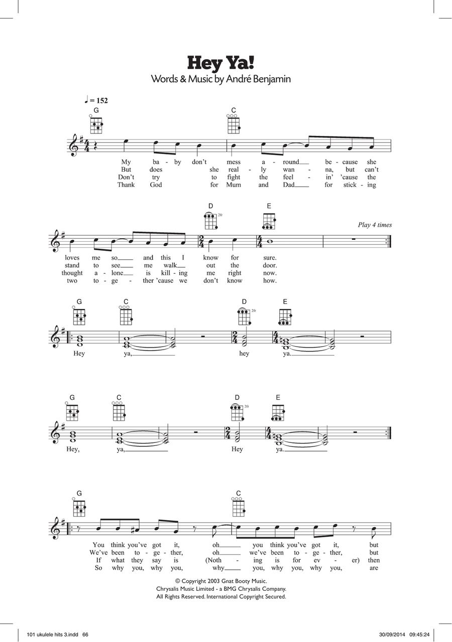 Hey Ya! Ukulele scores gallery preview page 1