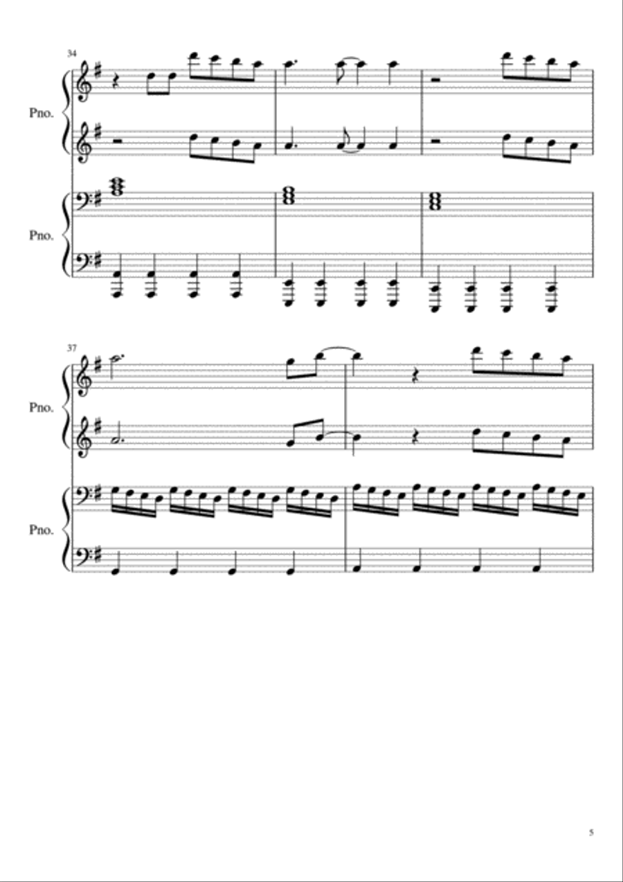 Firework Piano scores gallery preview page 5