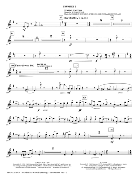 Manhattan Transfer Swings! (Medley) - Bb Trumpet 2