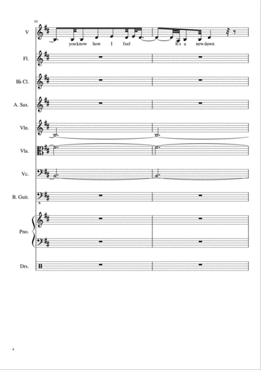 Feeling Good Piano, Vocal, Guitar scores gallery preview page 4