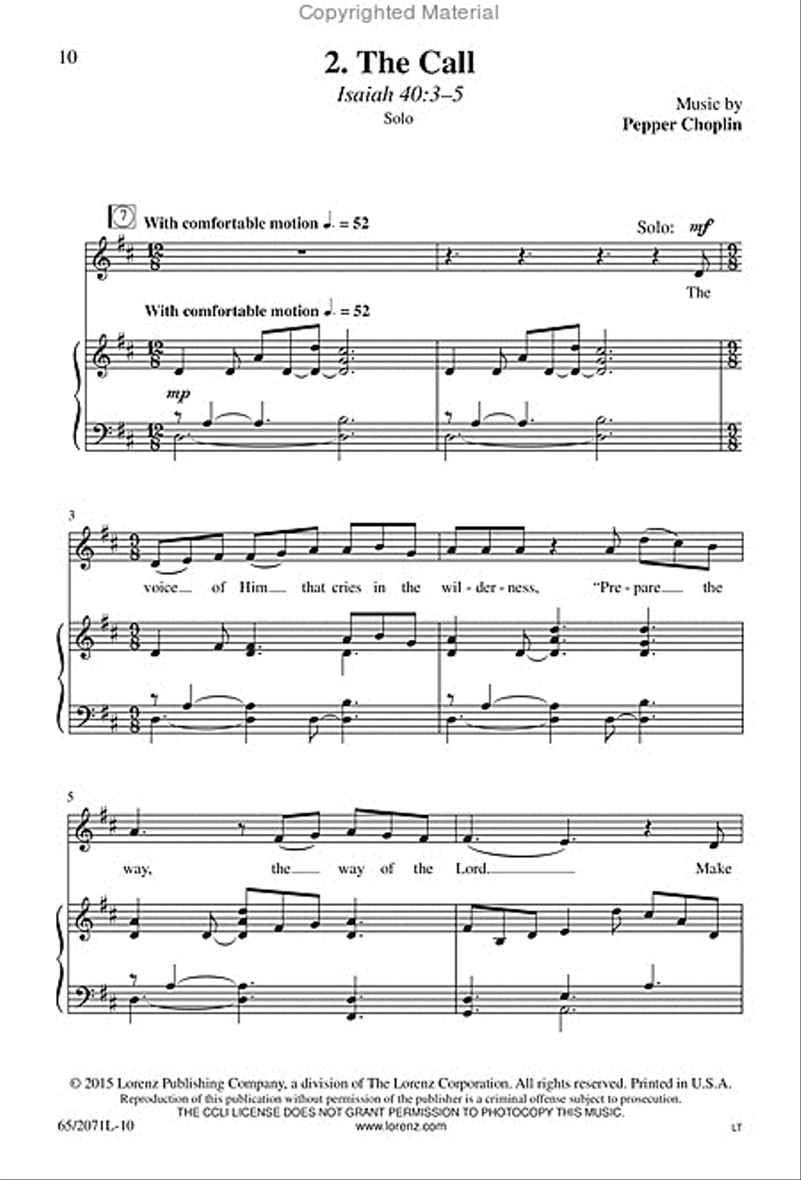 One Silent Night - SATB Score with Performance CD 4-Part scores gallery preview page 5