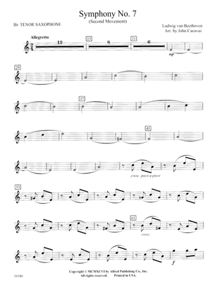 Symphony No. 7 (Second Movement): B-flat Tenor Saxophone
