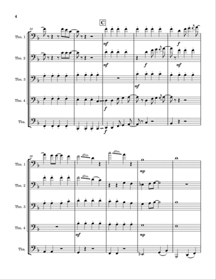 Mr. Blue Sky Brass Ensemble scores gallery preview page 4