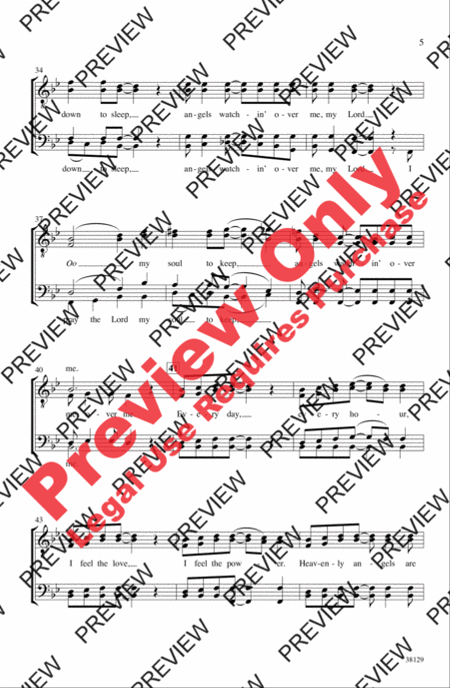 Watchin' Over Me Men's Choir scores gallery preview page 5