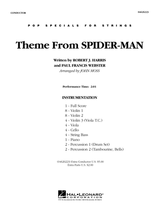 Theme from Spider-Man (TV Theme) (arr. John Moss) - Full Score