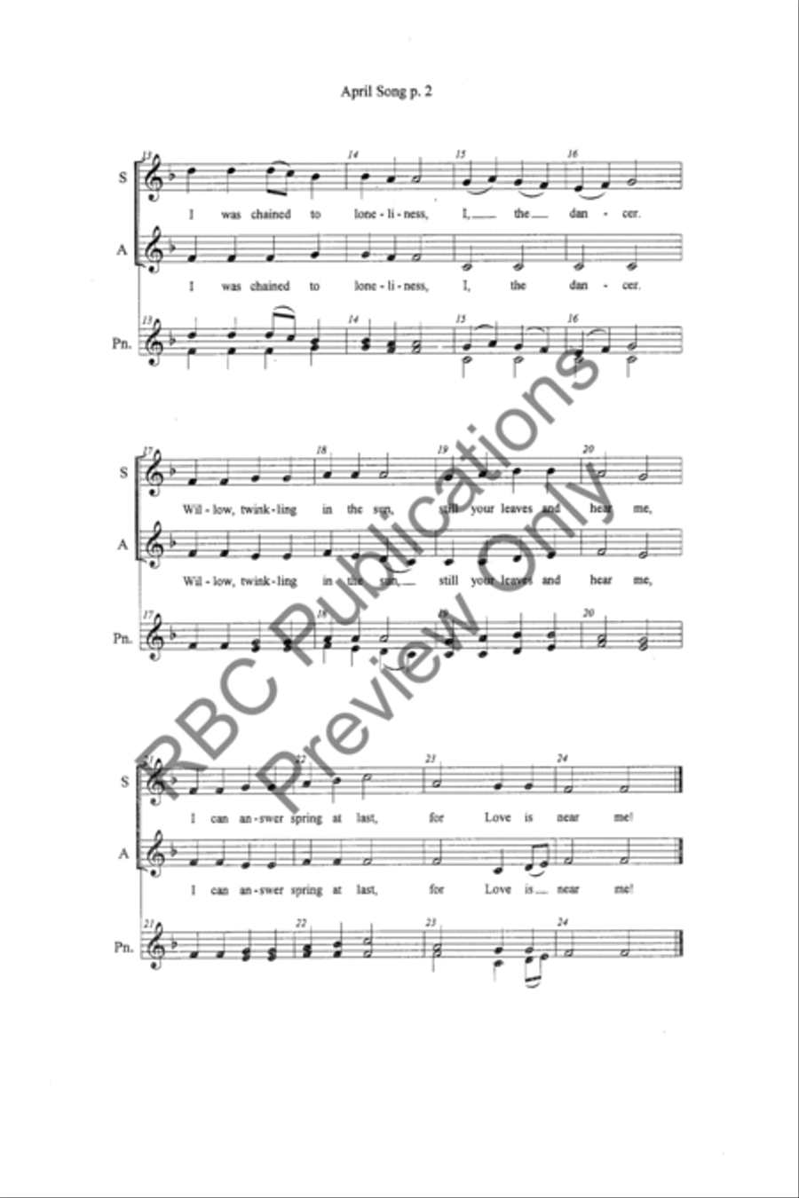 April Song (SA) SA scores gallery preview page 4