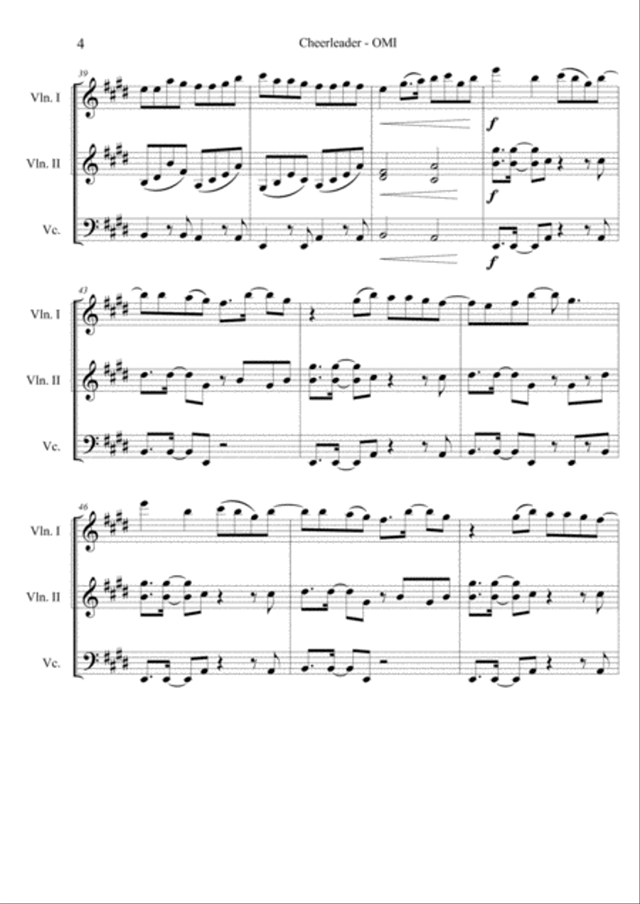 Cheerleader Cheerleader String Trio scores gallery preview page 4