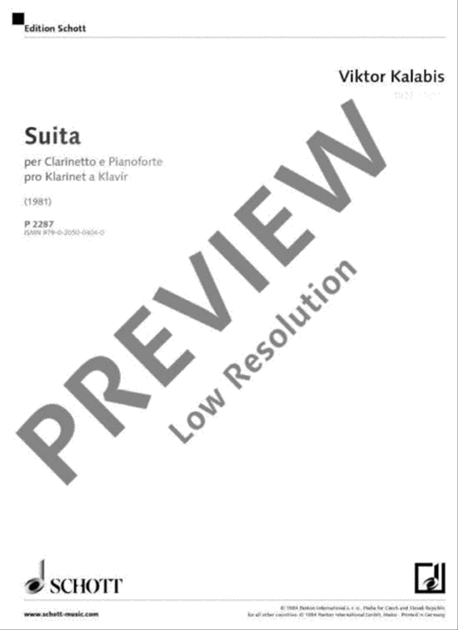 Suita Suita Clarinet Solo scores gallery preview page 2